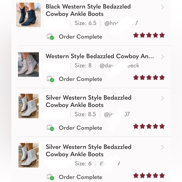 NEW Red Western Style Bedazzled Cowboy Ankle Boots - Picture 11 of 14